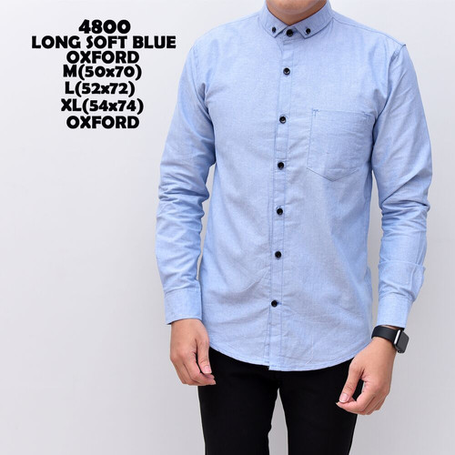 Foto Produk kemeja Polos Pria Lengan Panjang | Baju Polosan Cowok Kerja Murah - L dari ALJOSA