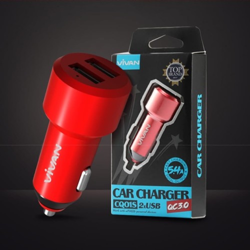 Foto Produk Charger Mobil Vivan Quick Charge 2 Usb - Car Charger Dual Usb CQ01S dari Navy Shops