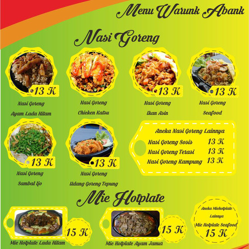 Foto Produk Semua menu serba 30ribu dapet 2porsi dari Warunk_Abank