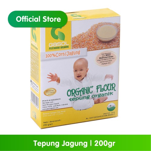 Foto Produk GASOL Organik Tepung Jagung 200Gr / 200 Gr / Makanan Bayi dari Gasol Organik Indonesia