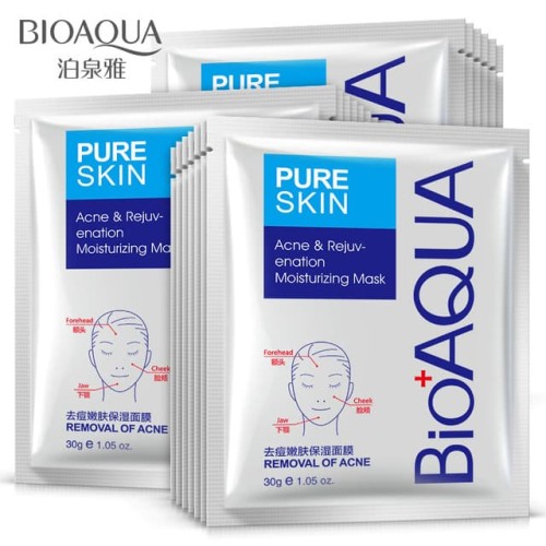 Foto Produk BIOAQUA PURE SKIN REMOVAL OF ACNE MASK / BIOAQUA MASKER JERAWAT dari BROTHER BeautyStore