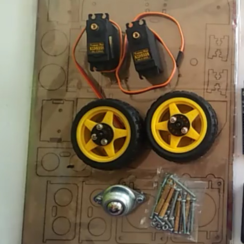Foto Produk Frame / chassis robot pemadam api + servo + roda dari microbot