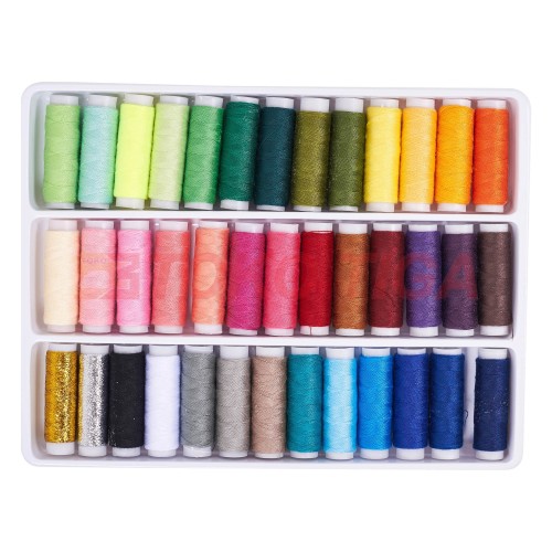 Foto Produk Sewing Thread / Benang Jahit Warna 39 Pcs + Tas dari TOKO TIGA Mesin Jahit