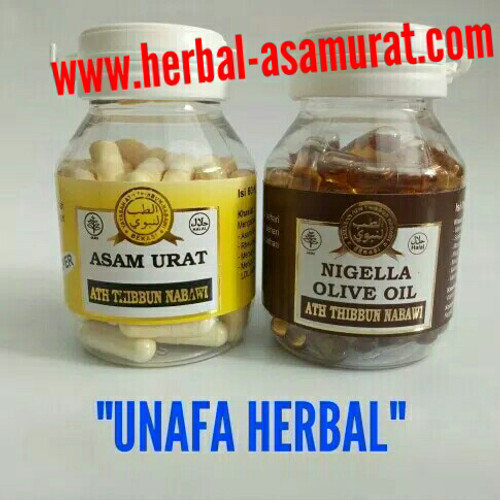 Foto Produk ASAM URAT SUPER + NIGELLA OLIVE OIL "Product bt Ath-Thibbun Nabawi" dari UNAFA HERBAL