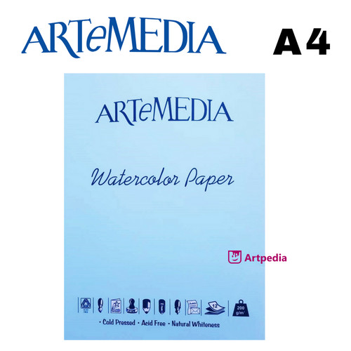 Foto Produk Artemedia Watercolour Paper A4 / Kertas Khusus Cat Air A4 dari Artpedia Shop