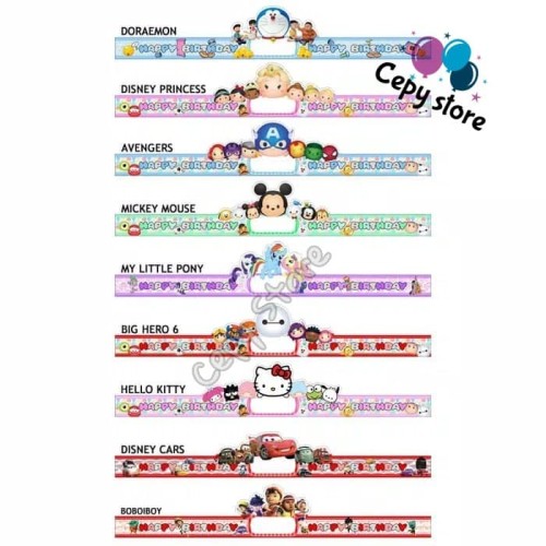 Foto Produk Topi Ulang Tahun Anak / Topi Pesta Lingkar Kepala Karakter Tsum Tsum - Frozen dari Cepy Store