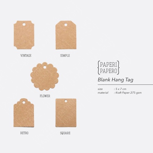 Foto Produk Blank Hangtag Rustic Coklat - Hiasan Hampers / Kemasan / Packaging - Vintage dari {Paperi Papero}