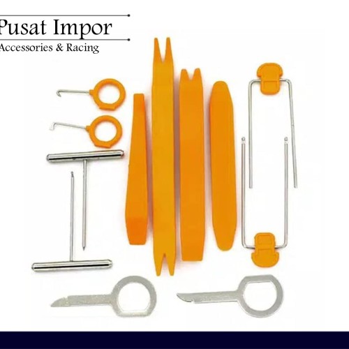 Foto Produk Alat Pembuka Panel Audio Mobil Door Clip Trim Removal Tool ISI 12PCS dari Pusat Impor