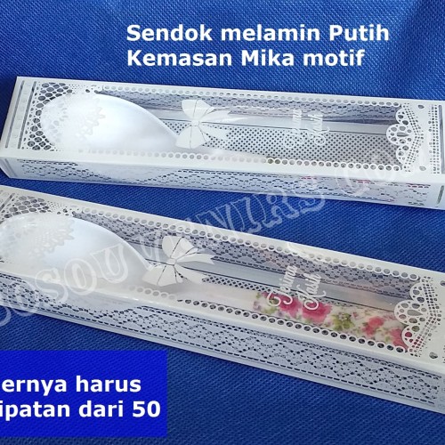 Foto Produk Souvenir Pernikahan / Sendok makan Melamin putih kemasan mika dari Bosouvenir com