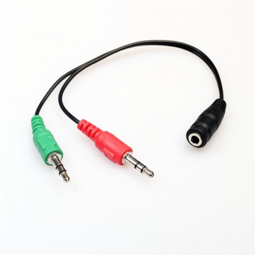 Foto Produk Kabel Splitter AUX Audio Mic 3.5mm Female to 2 Male Converter dari JEQA Komputer