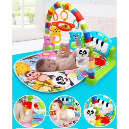 Foto Produk Kasur Bayi mainan gantung n piano/baby musical playgim piano n playmat - Hijau dari AUTO KID II