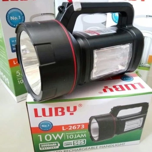Foto Produk Senter cas LUBY L2673 senter besar 2in1 LED RECHARGEABLE HANDLIGHT dari LOYLOY