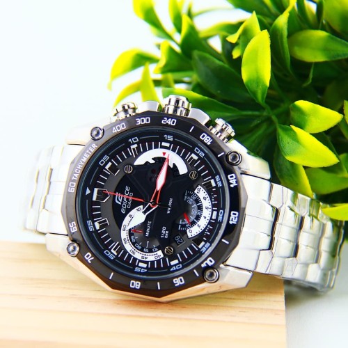 Foto Produk Jam Tangan Pria Casio EDIFICE EF-550 BLACK Dial SILVER Steel dari Oniomania