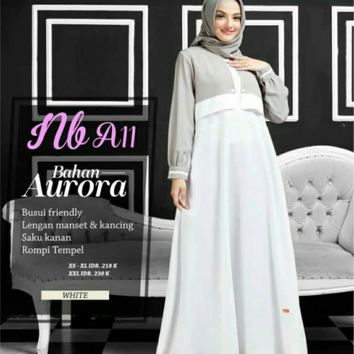 Foto Produk Gamis Nibras NBA011 dari priangan fashion bandung