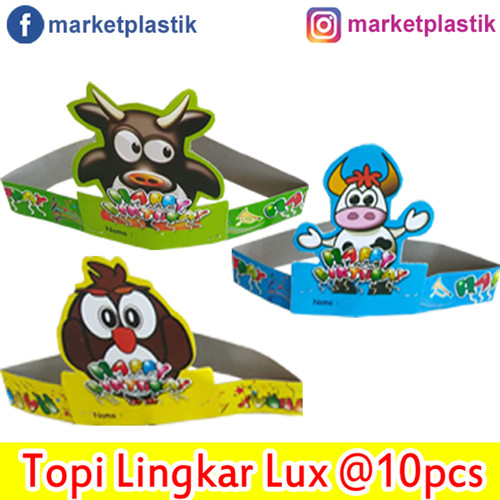 Foto Produk Topi Ulang Tahun/Topi Party/Topi Ultah/Topi Kertas Kartun/Topi LUX dari MarketPlastik