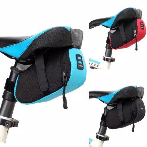 Foto Produk Tas Sepeda B-Soul / Bicycle Saddle Bag / Tas sadel Sepeda B-Soul - Hitam dari Uppala Shop