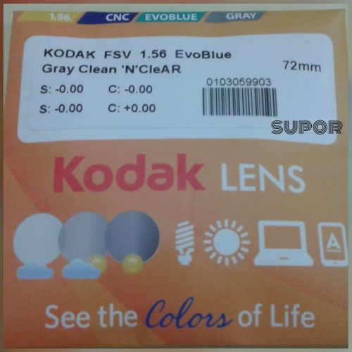 Jual Lensa kacamata Kodak EvoBlue Photochromic Grey + Anti Radiasi Blue