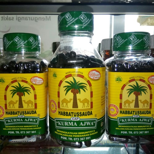 Foto Produk habbatussauda Kurma Ajwa 210 kapsul dari harga grosir 01