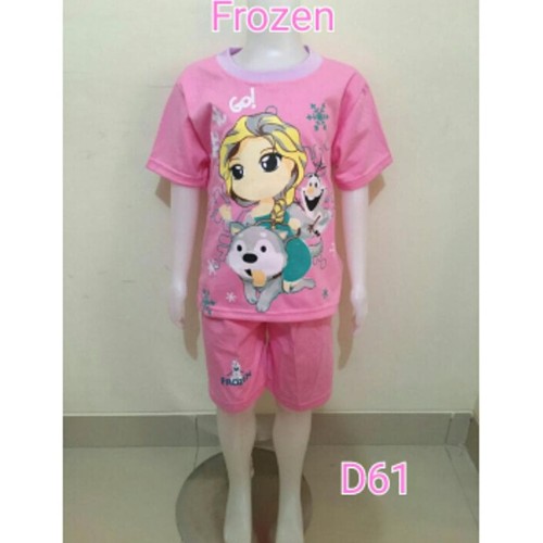 Foto Produk Setelan Lengan Pendek Anak Perempuan Frozen (D61) dari Franziska