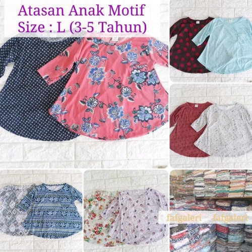 Foto Produk Atasan Anak Motif 3-5 Tahun Model Oval - Pakaian Anak Perempuan Baju dari Franziska