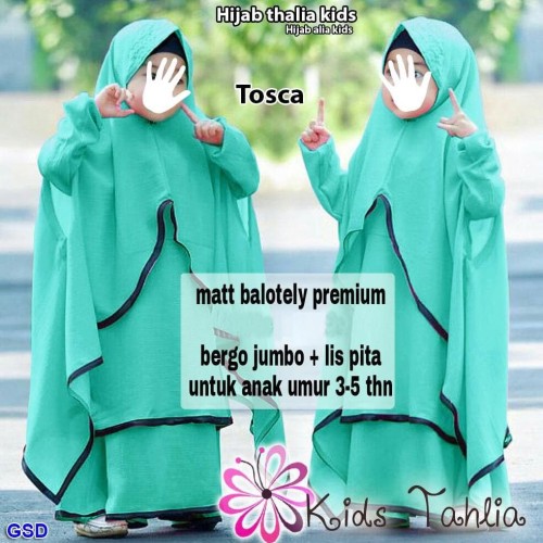 Foto Produk Baju Musllim Anak Cewek-Gamis Polos Anak-Maxi Dress Muslim Anak dari Franziska