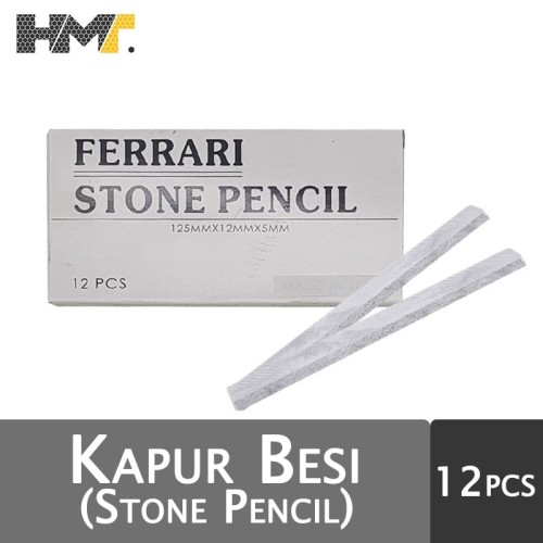 Jual FERRARI Stone Pencil 12pcs / Kapur Besi (125mm x 12mm x 5mm