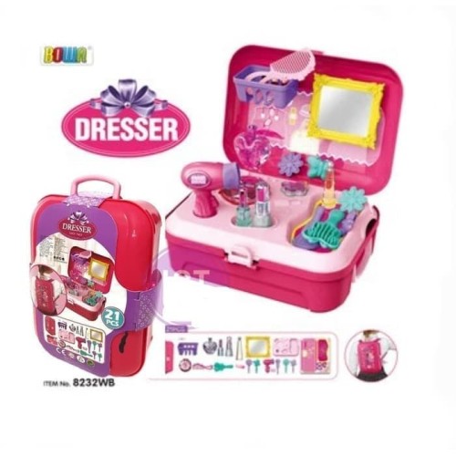 Foto Produk Kado Mainan Anak Cewek Perlengkapan Make Up salon Dresser Backpack dari OyaOna Shop