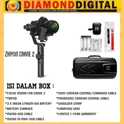 Foto Produk Zhiyun Crane 2 3-Axis Gimbal Stabilizer with follow focus dari Diamond Digital88
