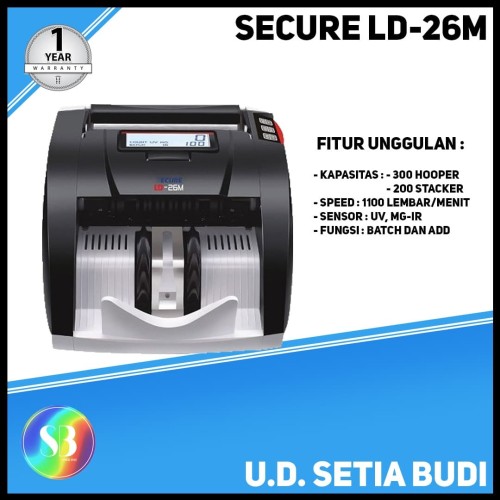 Jual Mesin Hitung Uang Secure LD-26M ( ASURANSI ) - Kota