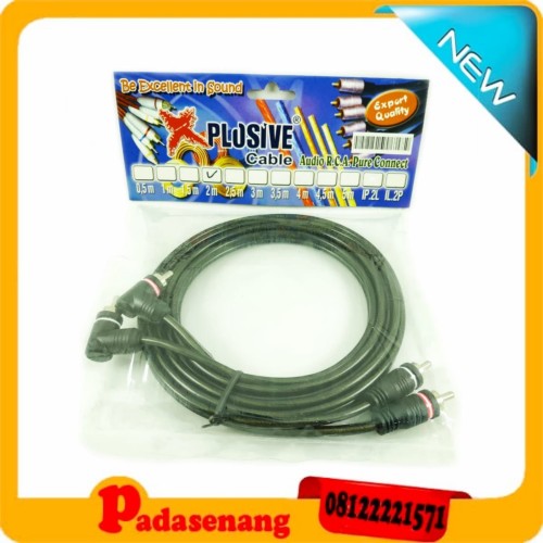 Foto Produk Kabel Audio Jack RCA to RCA 2 M/Kabel RCA Audio Mobil Premium Quality dari Pada Senang