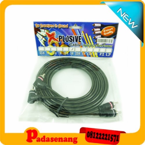 Foto Produk Kabel Audio Jack RCA to RCA 3 M/Kabel RCA Audio Mobil Premium Quality dari Pada Senang