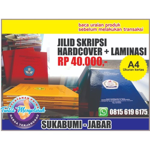 Jual Cetak Jilid Dokumen Dan Skripsi A4 Full Colour Hard Cover Kota Sukabumi Hzl Yamani Media Tokopedia