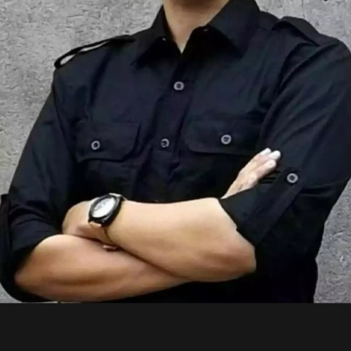 Foto Produk KEMEJA KERJA HITAM POLOS /LENGAN PANJANG MODEL TRANS TV - Hitam, L dari H & P vina fusco