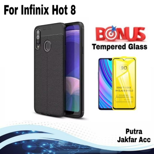 Jual Case Infinix Hot 8 +Tg Anti Gores Full Layar