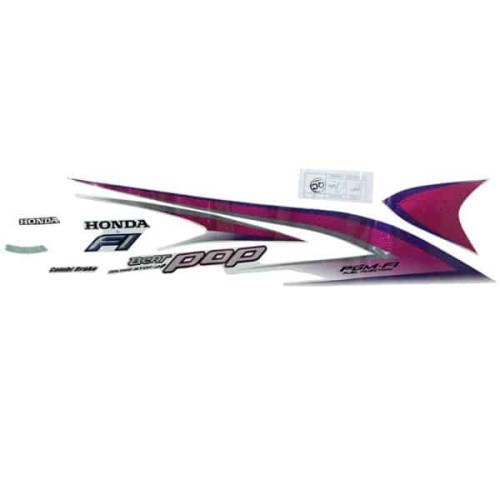 Foto Produk Sticker Body Kanan (Stripe Set R White) - BeAT POP eSP dari Honda Cengkareng