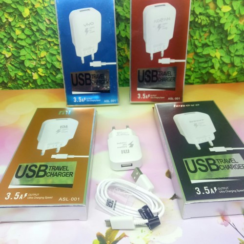 Foto Produk Charger casan Handphone branded/merk 3.5A ASL-001 1usb dari Max805