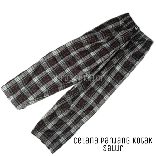 Foto Produk Celana Panjang Santai Motif Kotak Salur -PJ.KTK dari JuraganKolor