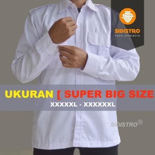 Foto Produk BIG SIZE KEMEJA PDL LAPANGAN WARNA PUTIH - Putih, 5XL dari SIdistro Atribut