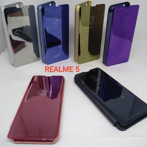 Foto Produk Clear View Realme 5 Flip Cover Realme 5 Standing Cover Mirror Case dari LOTUS ACCESORIESS