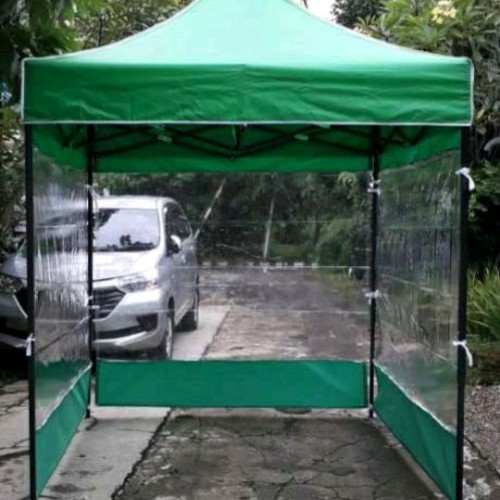 Foto Produk tirai tenda cafe/lipat bening dan warna ready - Hitam dari toko tenda cafe