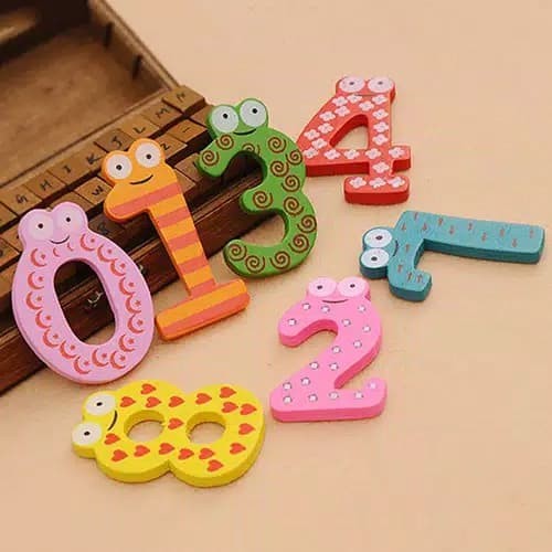 Foto Produk BP-009 Magnet Kulkas Bentuk Angka Nomor 0-9 Bahan Kayu dari Evelniez Shop