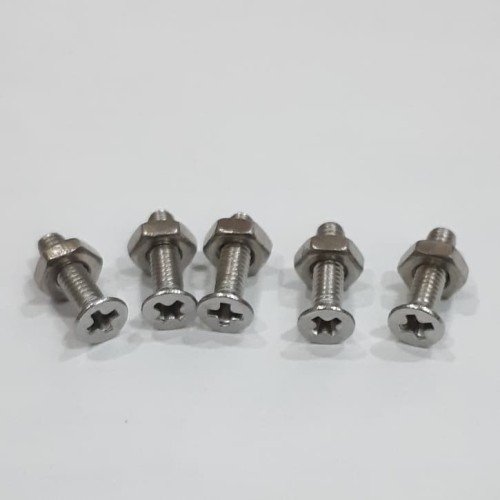 Foto Produk Baut M2.5 x 10mm +Mur JF Stainless 304 5set dari toko Bangunan Makmur
