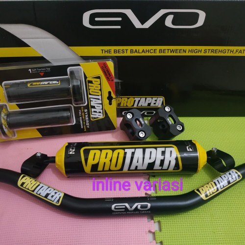 Foto Produk Stang fatbar low evo protaper paket universal-cb150-tiger-vixion-klx dari inline variasi