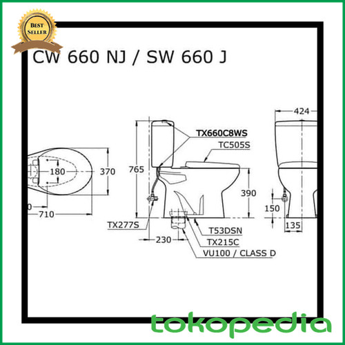 Jual Best Seller Closet Duduk Toto Cw 660 Nj White Eco Washer Jakarta Barat Myeshha Olshop Tokopedia