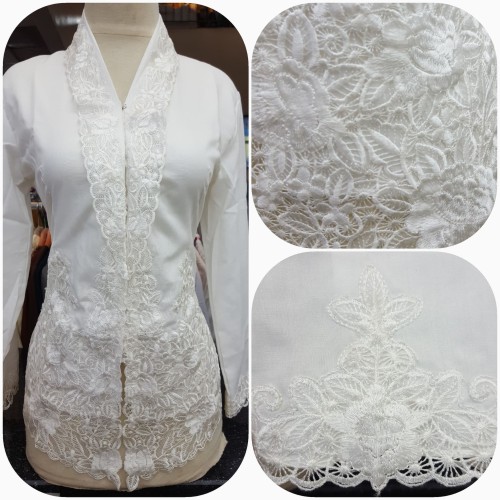 Foto Produk kebaya encim putih polos - Tangan Panjang, XXXL dari sherhen