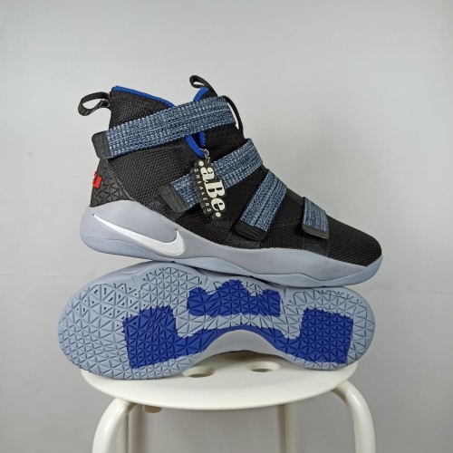 black and blue lebrons