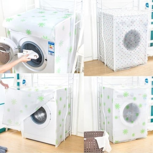 Foto Produk Sarung Penutup Mesin Cuci Bukaan Depan PEVA Washing Machine Cover - Bear dari Home Diaries