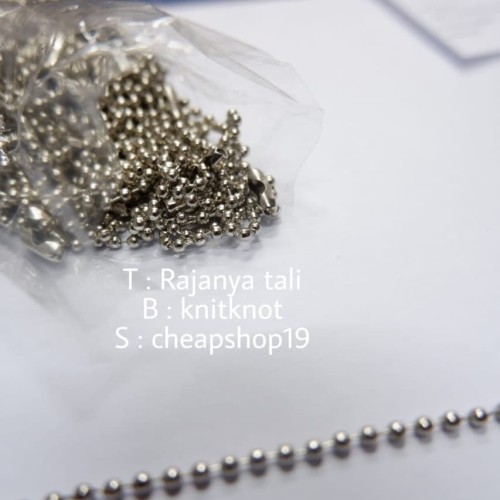 Foto Produk rantai kuki rantai biji lada rantai hang tag hangtag 10cm isi 144pcs dari Rajanya Tali