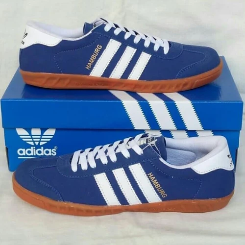 adidas blue and white hamburgs