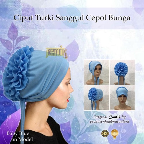 Foto Produk Ciput Inner Turki Sanggul Cepol Bunga Eksklusif dari gerai.cantik